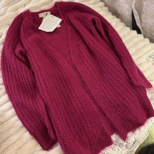 Kaos Fuchsia Knit Cardigan